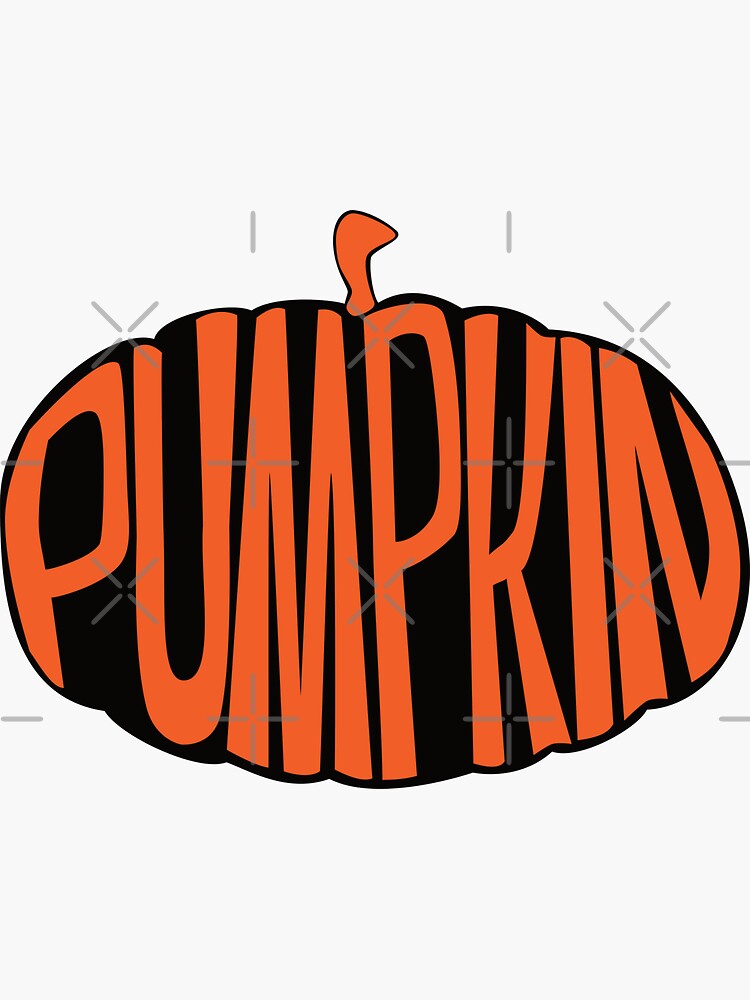 Halloween word pumpkin. Sticker