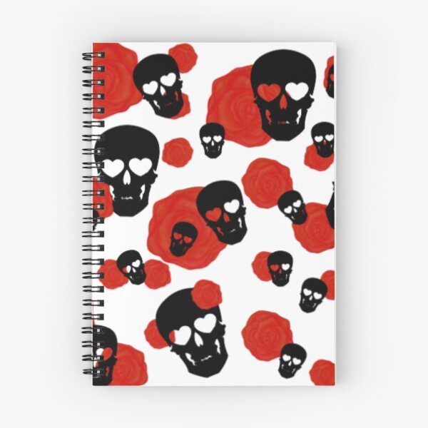 Item preview, black skulls with red roses designed and sold by UNApologetical.
