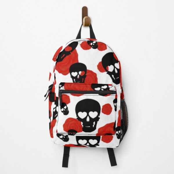 Item preview, black skulls with red roses designed and sold by UNApologetical.