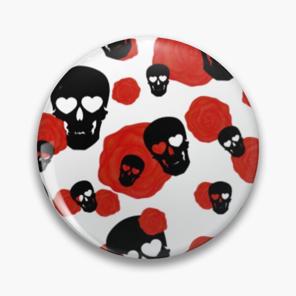 Item preview, black skulls with red roses designed and sold by UNApologetical.
