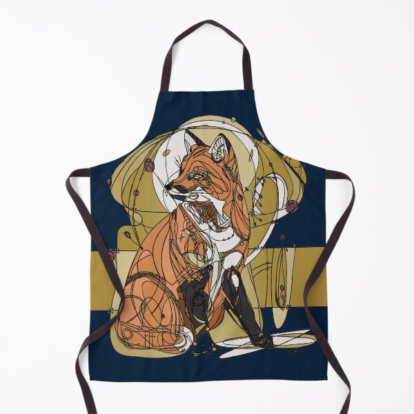 Item preview, Art Nouveau Fox Royal Blue designed and sold by esmeemaclaren.