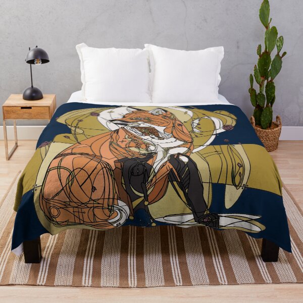 Item preview,  Art Nouveau Fox Royal Blue designed and sold by esmeemaclaren.