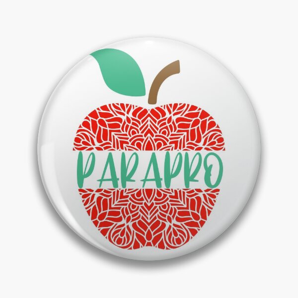 Item preview, Paraprofessional Parapro Apple with Mandala Pattern designed and sold by SawDawDesigns.
