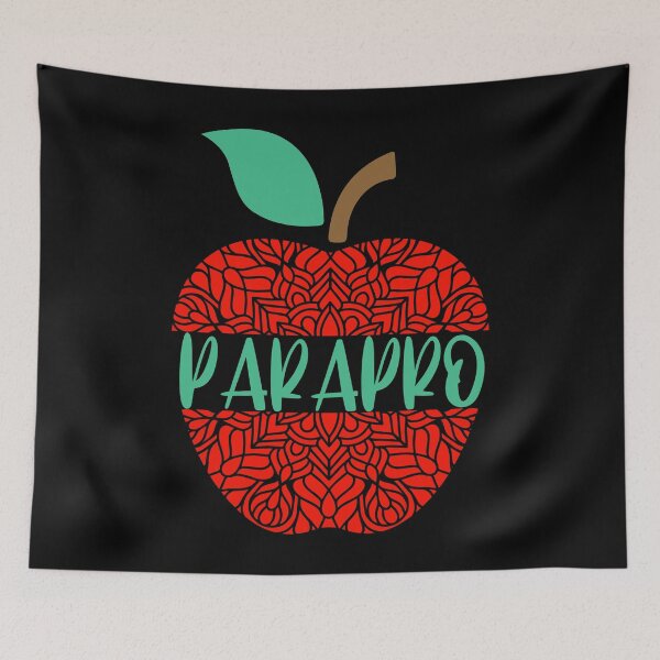 Item preview, Paraprofessional Parapro Apple with Mandala Pattern designed and sold by SawDawDesigns.