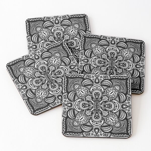 Item preview, Mandala 13 - black and white designed and sold by raymie-fenn.