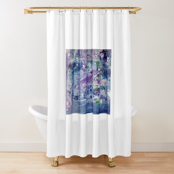 Blue Flow Shower Curtain