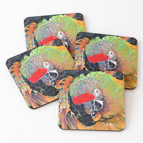 Item preview, painted parrot  designed and sold by StudioCorvid.