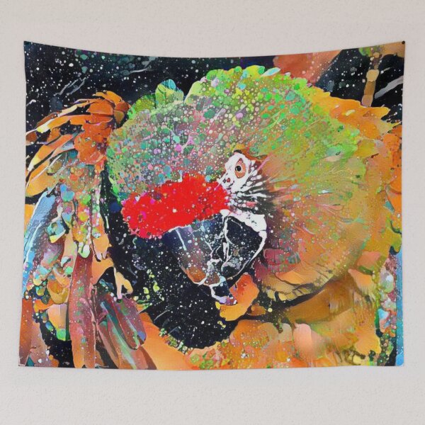 Item preview, painted parrot  designed and sold by StudioCorvid.