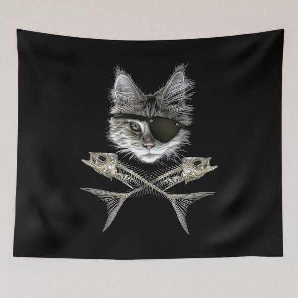 Item preview, cool pirate cat designed and sold by drizzd.