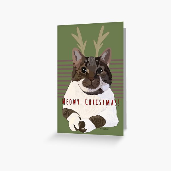 Meowy Christmas Greeting Card