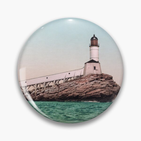 Item preview, White Island Light - Isles of Shoals - New Hampshire Circa 1901 designed and sold by warishellstore.