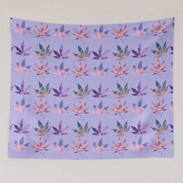 Item preview, Sky High Vibes Pot Leaves ~ Pastel Weed Watercolor Sunset Aesthetic Sticker Pack and Pattern ~ Marijuana Collection Set 2 designed and sold by Neon-Wolf.
