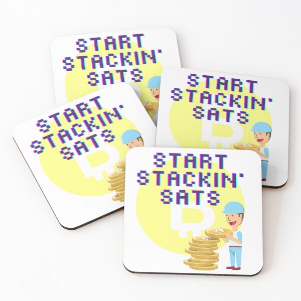 Item preview, Start Stackin' Sats, Bitcoin, Cryptocurrency Apparel designed and sold by WinningUniverse.