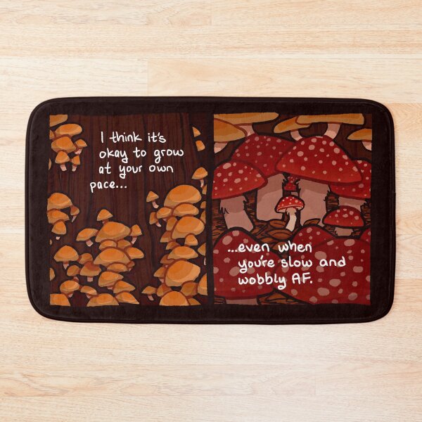 Item preview, "I Think it's Okay to Grow at Your Own Pace" Mushroom Comic designed and sold by thelatestkate.