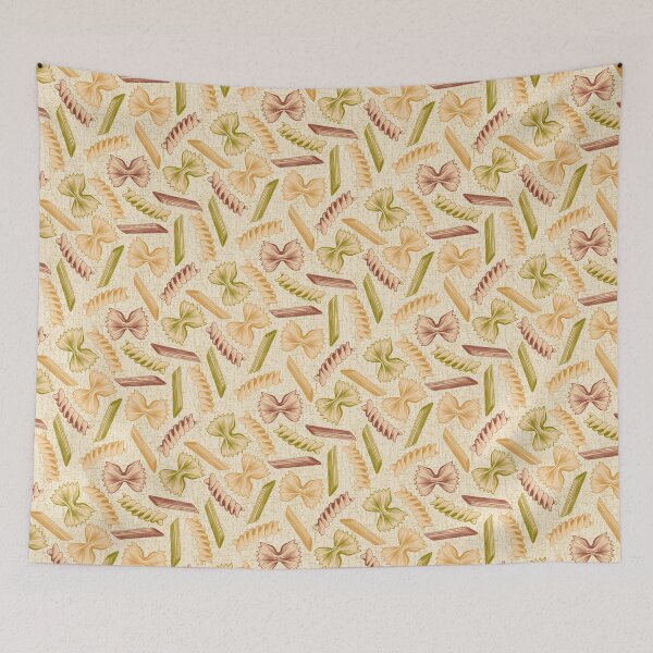 Item preview, Pasta Party - noodle pattern on light designed and sold by NewBranchStudio.