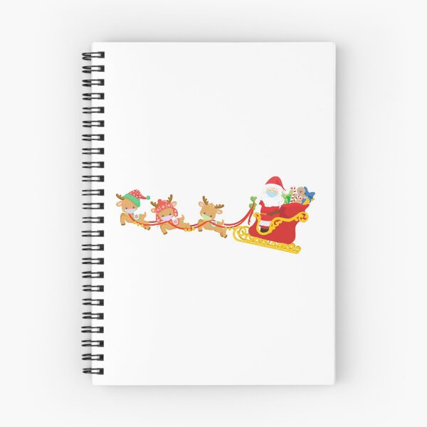 Item preview, Santa Sled with Reindeer Face Masks 2020 designed and sold by ColorFlowArt.
