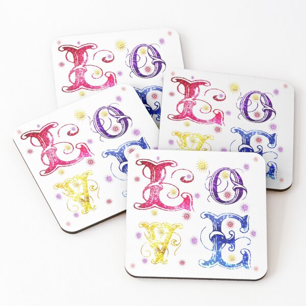 Item preview, LOVE! Gorgeous Red Blue Purple Gold Glitter Sticker designed and sold by Hanlar.