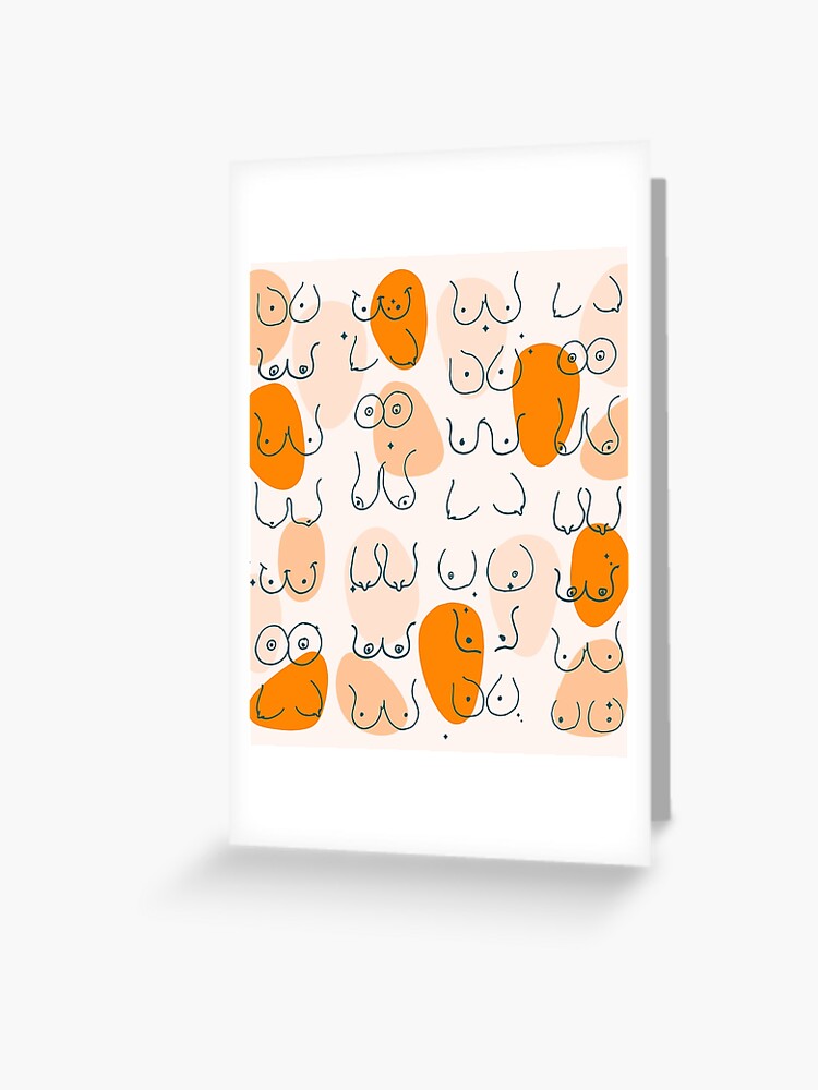 Geometric Beautiful Boobs  Greeting Card for Sale by MaiZephyr