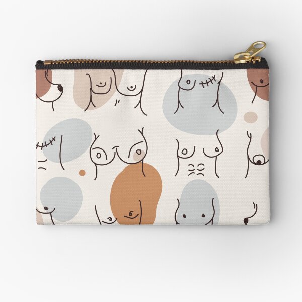 Nude Sexy Body Sketch Zipper Pouch