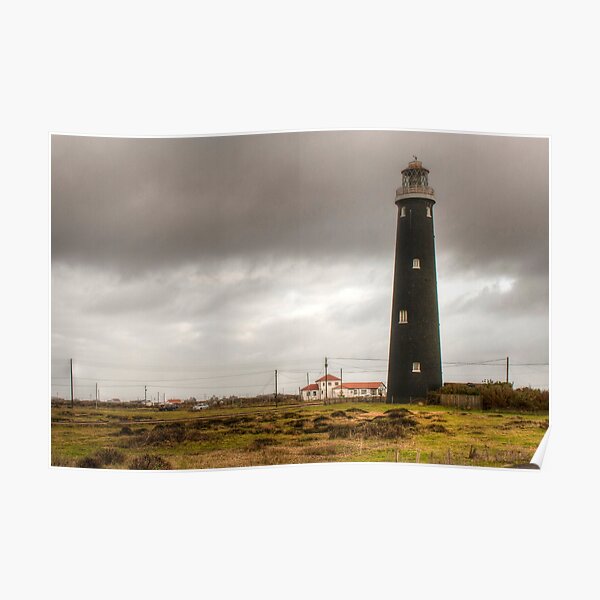Old Lighthouse Dungeness Poster