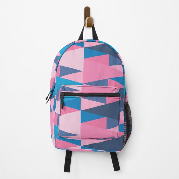 Item preview, Horizontal Triangles Pattern – Blue & Pink designed and sold by RoguePatterns.