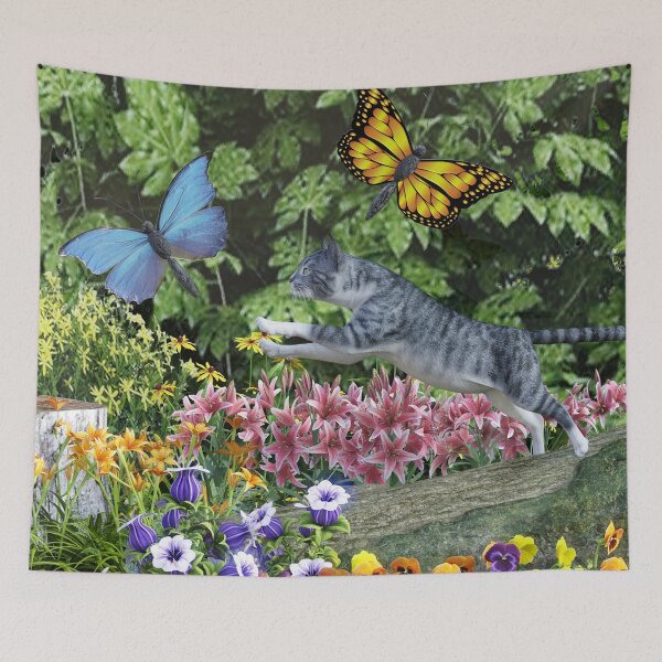 Item preview, Mog Catching Butterflies designed and sold by VikingVisual.