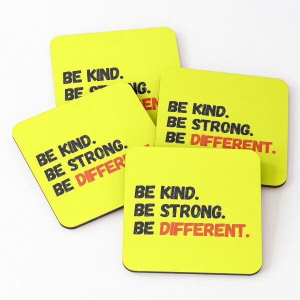 Item preview, Be kind Be Strong Be different Motivational Typography designed and sold by Tecnofa.