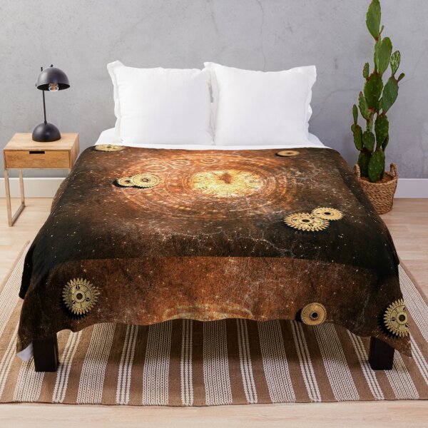 Item preview, Steampunk Orange Clock Gears Gold Mechanism Pattern Vintage designed and sold by Jolly-Yosei.