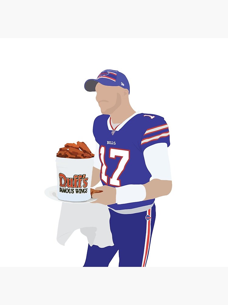 "Josh Allen, Buffalo Bills, Duff's Chicken Wings Sticker" Coasters (Set
