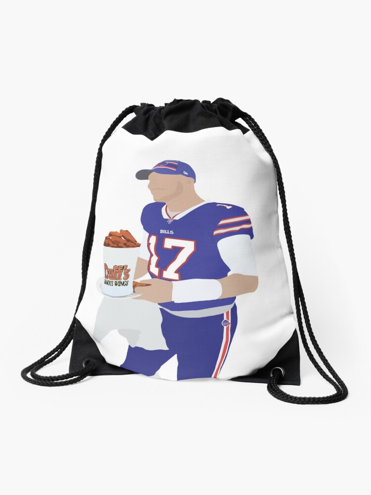 Josh Allen, Buffalo Bills, Duff's Chicken Wings Sticker | Duffle Bag