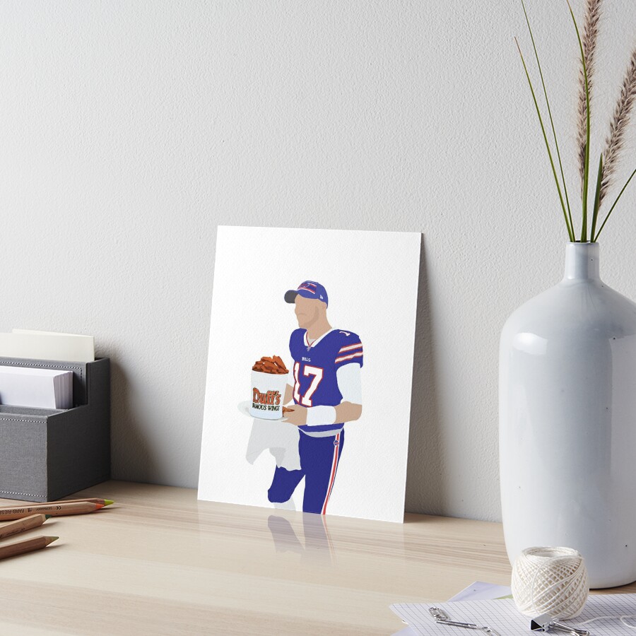 Josh Allen, Buffalo Bills, Duff's Chicken Wings Sticker | iPad Case & Skin