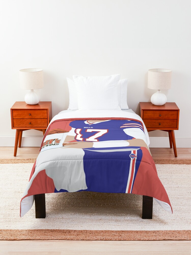 Josh Allen, Buffalo Bills, Duff's Chicken Wings Sticker Comforter for Sale  by alanabiggie