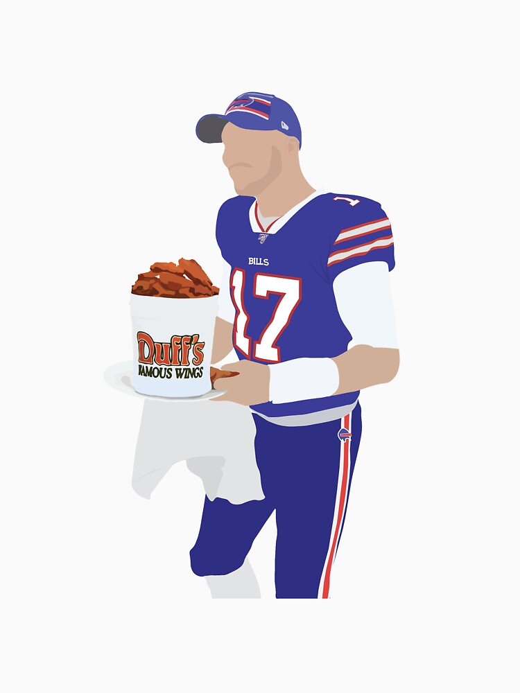 Josh Allen, Buffalo Bills, Duff's Chicken Wings Sticker Essential