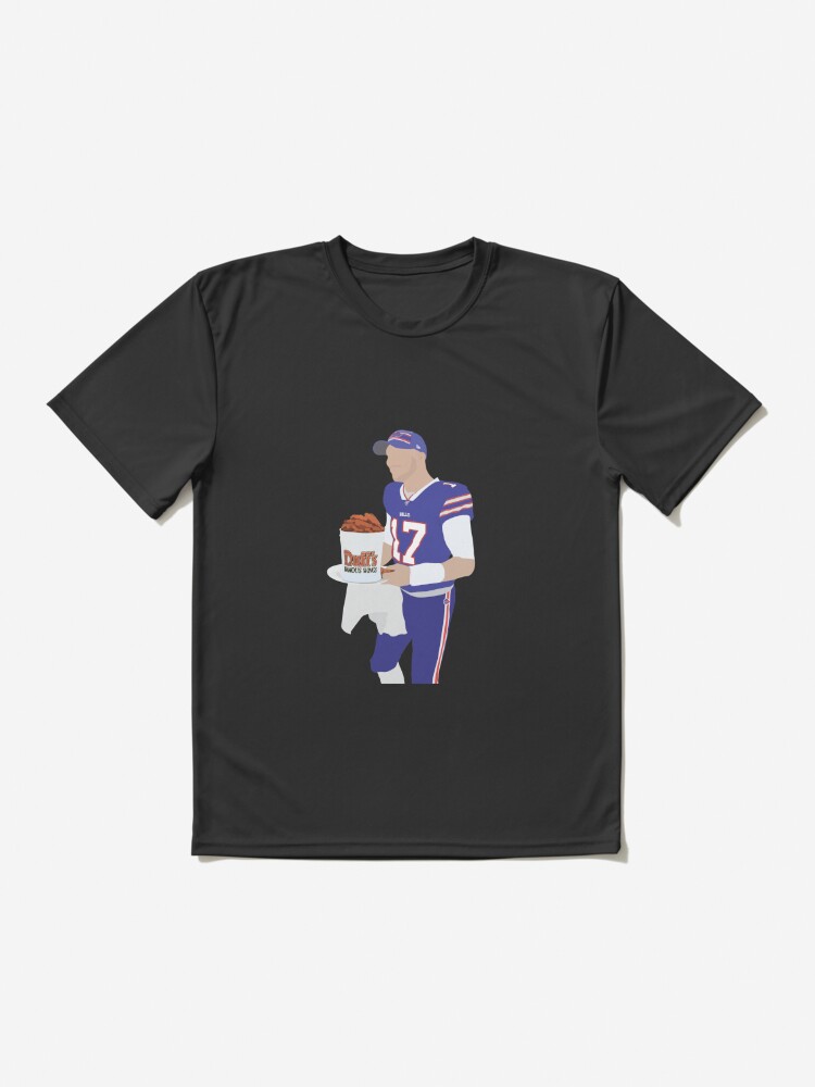 Josh Allen, Buffalo Bills, Duff's Chicken Wings Sticker Essential T-Shirt  for Sale by alanabiggie