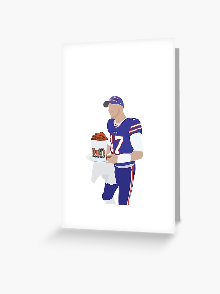 Josh Allen, Buffalo Bills, Duff's Chicken Wings Sticker | A-Line Dress