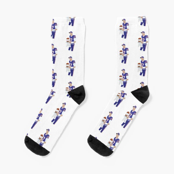 BUFFALO BILLS JOSH ALLEN PLAYER STRIPE UNISEX SOCKS