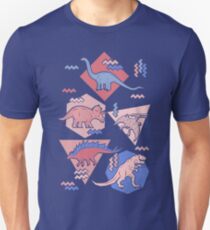90's Dinosaur Pattern - Rose Quartz and Serenity version Unisex T-Shirt