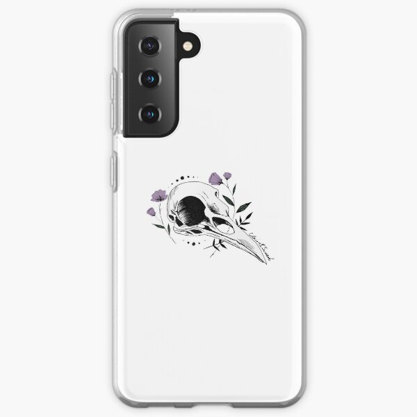 Raven Skull with Lilac Samsung Galaxy Soft Case