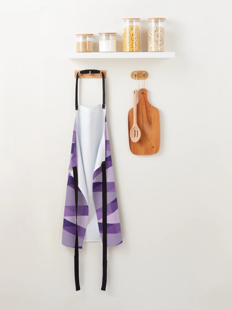 Thumbnail 2 of 6, Apron, Horizontal Triangles Pattern – Purple designed and sold by RoguePatterns.