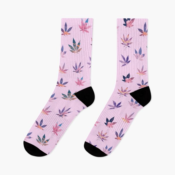 Item preview, Sky High Vibes Pot Leaves ~ Pastel Weed Watercolor Sunset Aesthetic Repeating Seamless Pattern ~ Marijuana Collection Set  designed and sold by Neon-Wolf.