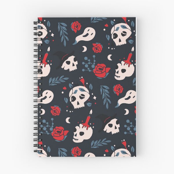 Item preview, Rosas y velas rojas Patrón de calavera de Halloween designed and sold by Graphix-Space.