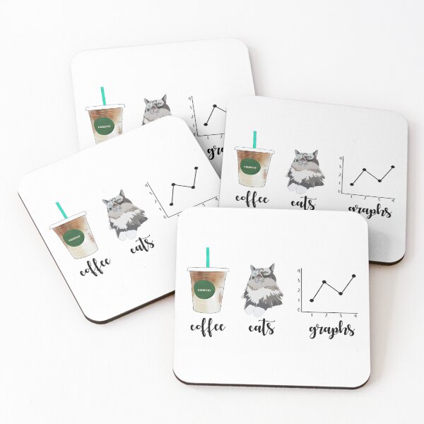 Item preview, Coffee Cats and Graphs designed and sold by bcbayay designs.