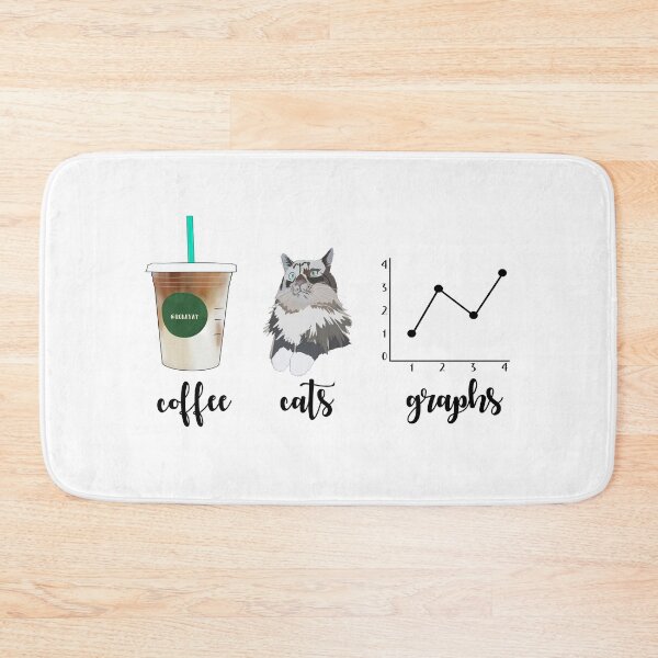 Item preview, Coffee Cats and Graphs designed and sold by bcbayay designs.