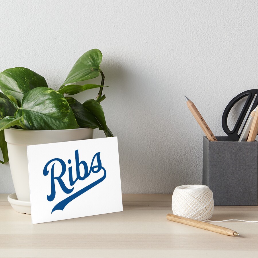KC Ribs - White 1 Art Board Print