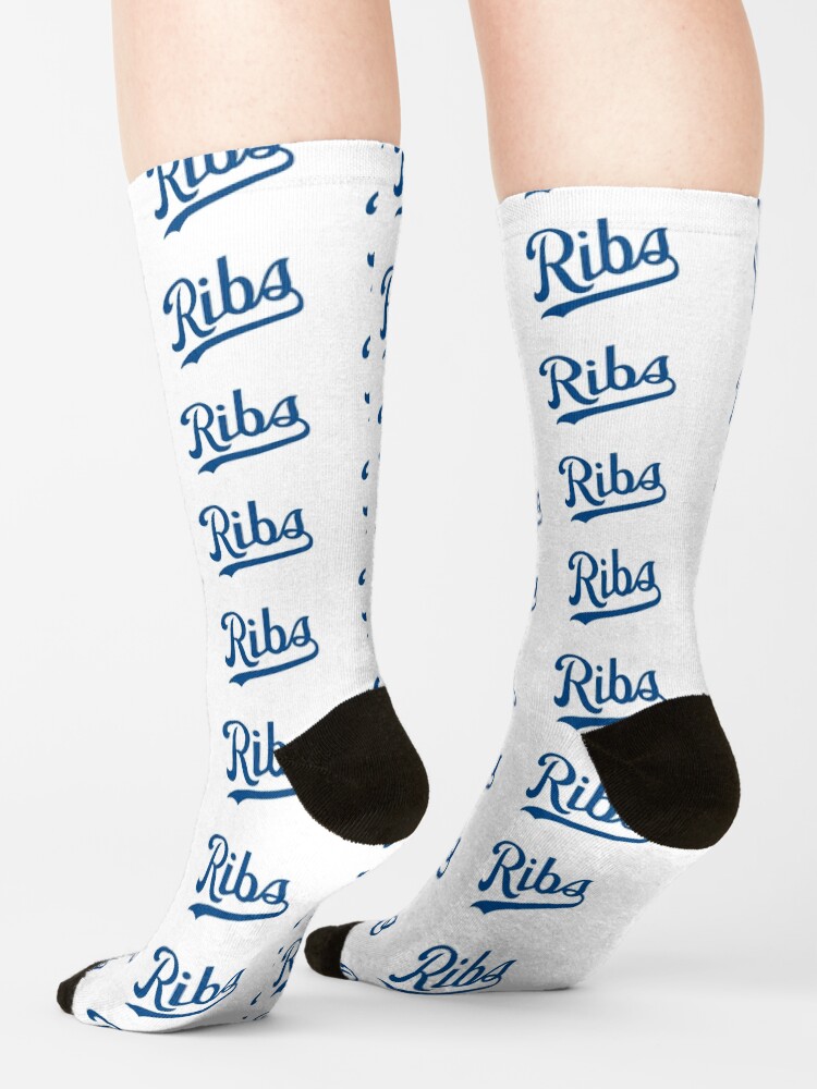 Alternate view of KC Ribs - White 1 Socks