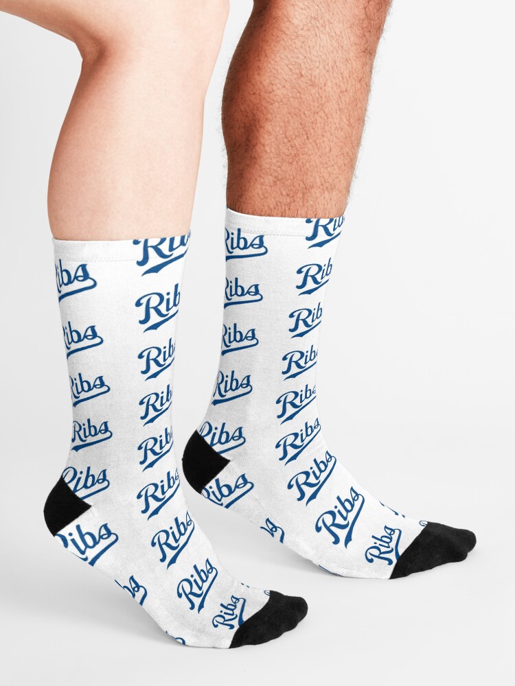 Alternate view of KC Ribs - White 1 Socks