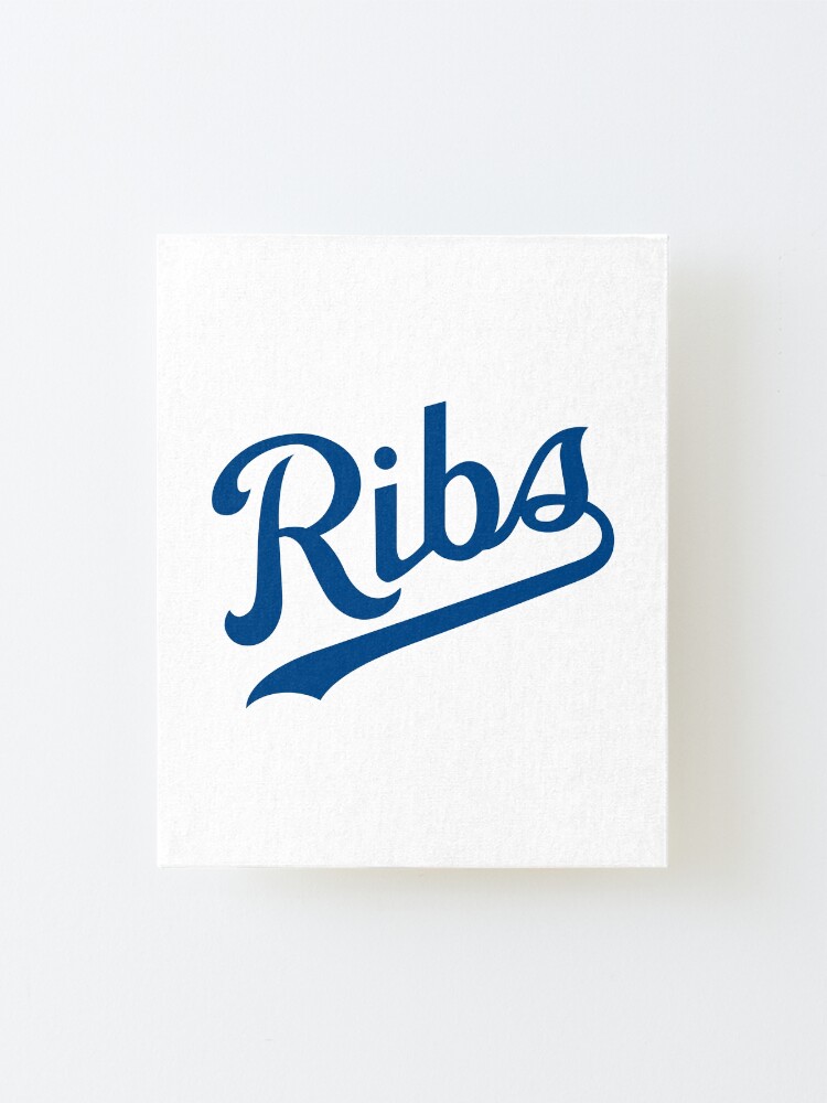 Alternate view of KC Ribs - White 1 Mounted Print