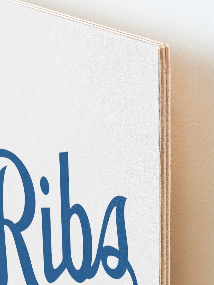 Alternate view of KC Ribs - White 1 Mounted Print