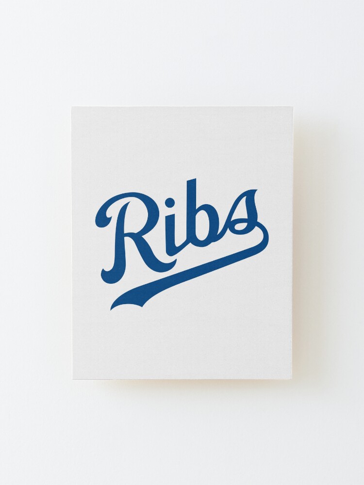 Alternate view of KC Ribs - White 1 Mounted Print