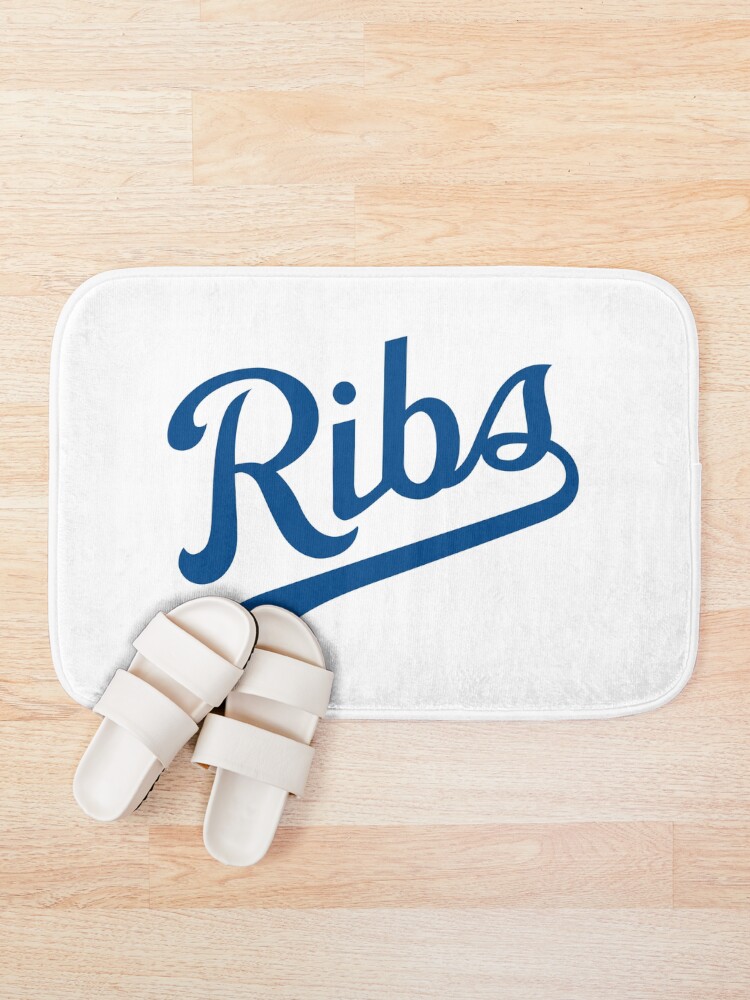 Alternate view of KC Ribs - White 1 Bath Mat